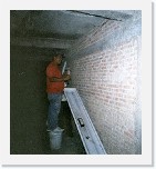Juan installing a light * Juan was working hard too to install the lights! * 412 x 449 * (104KB)