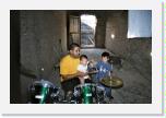 Daniel and his drummer boys (2) * No, we're not kidding! They really can play! * 672 x 448 * (146KB)